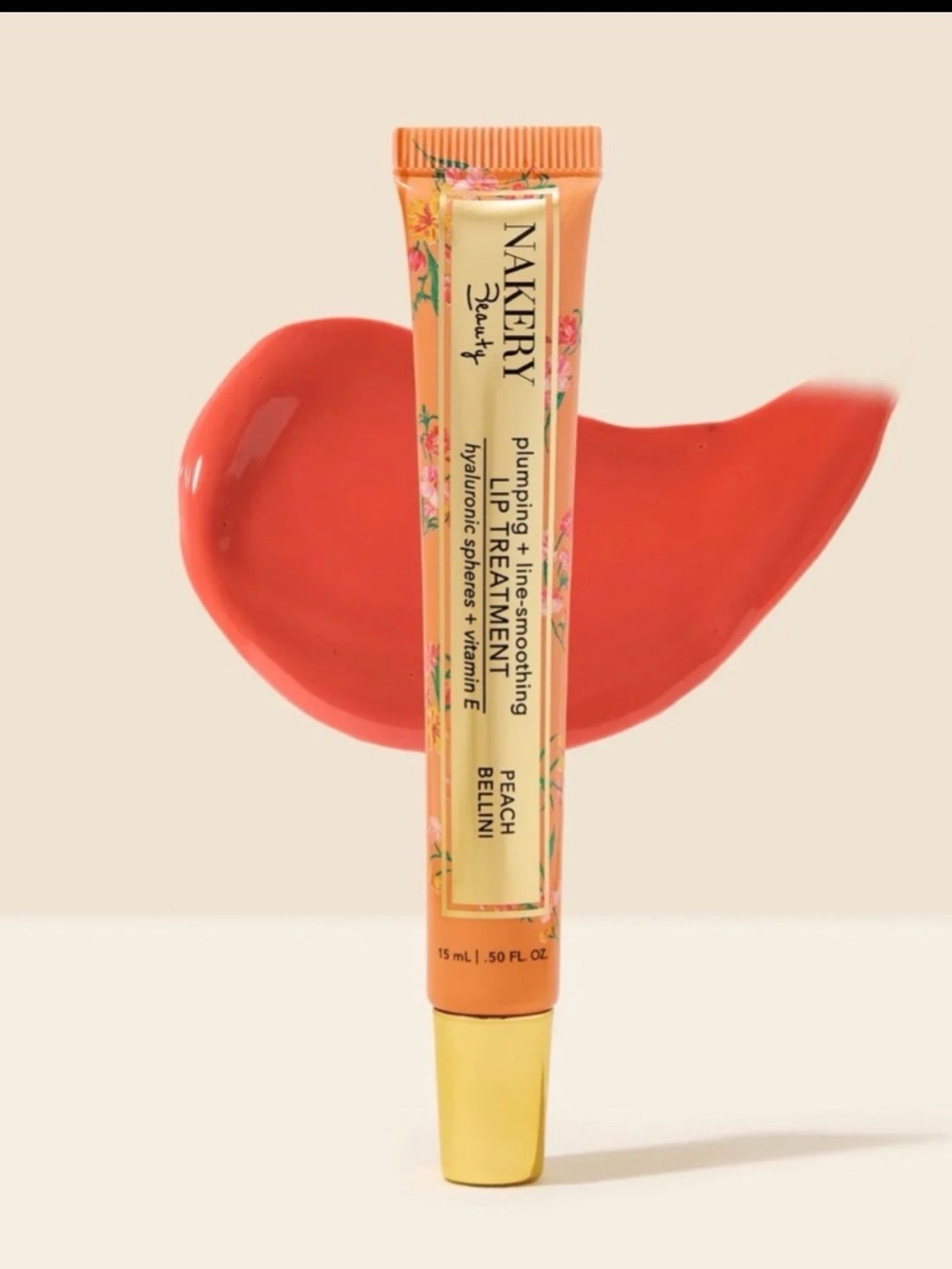 Nakery Beauty Plumping & Line Smoothing Lip Treatment - Peach Bellini
